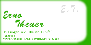 erno theuer business card